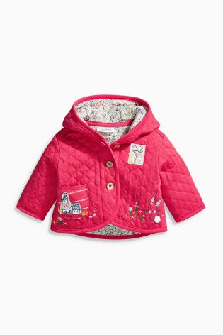 Pink Embroidered Detail Jacket (0mths-2yrs)